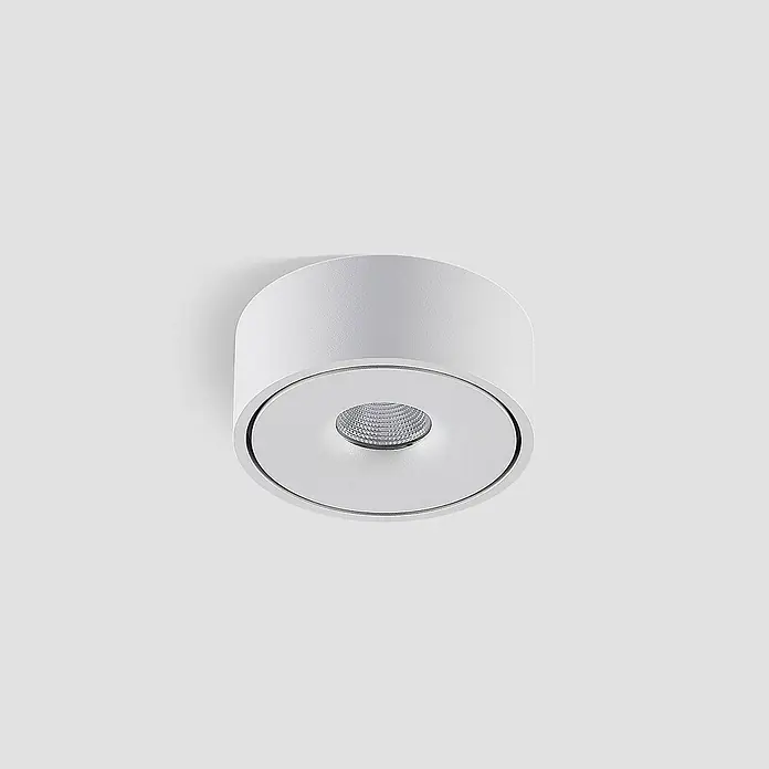 Arcchio Deckenleuchte Rotari - weiß / opal - Weißer zylindrischer Aufbau-Deckenstrahler mit eingelassener Lichtquelle.