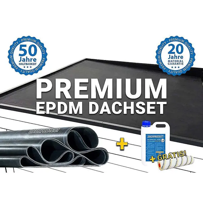 Alpholz Carport Olaf Exklusiv - Außenmaß inkl. Dachüberstand (B x T): 6 x 6 m, Doppelcarport, Naturbelassen - Premium EPDM Dachset mit Folie, Kleber und Roller. Bietet 50 Jahre Haltbarkeit und 20 Jahre Materialgarantie.