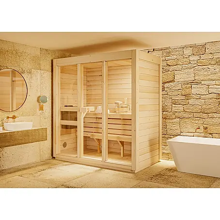 FinnTherm  Massivholzsauna Kuuma M