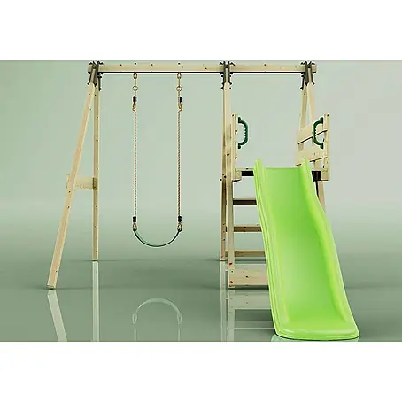 OutdoorToys  Kinderspielturm Rebo Schaukel Orchidee hellgrün