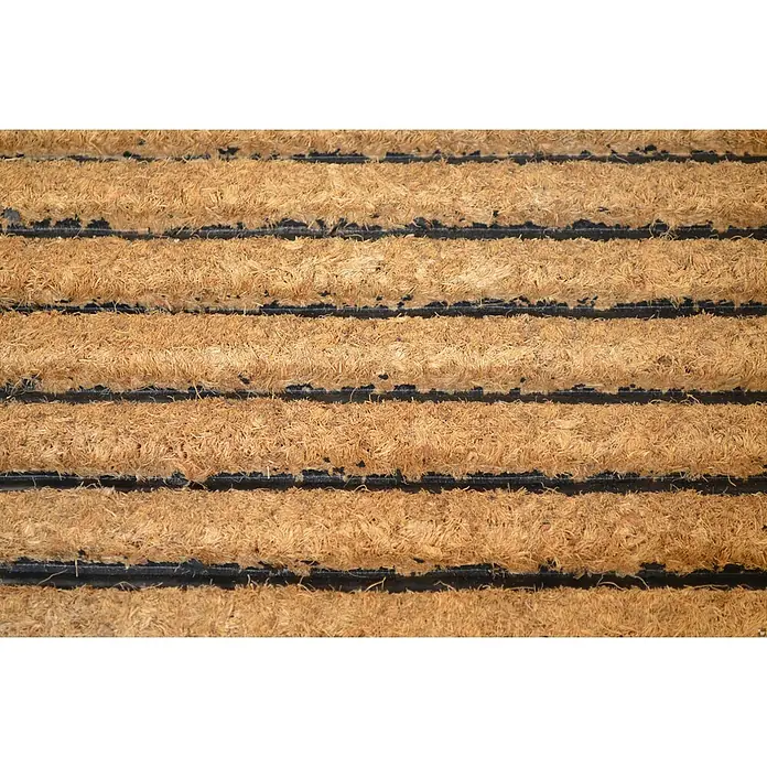 Kai Wiechmann Fußmatte - 46 x 76 cm - Braune Kokosfasermatte mit schwarzen Gummistreifen zur effektiven Schmutzentfernung.