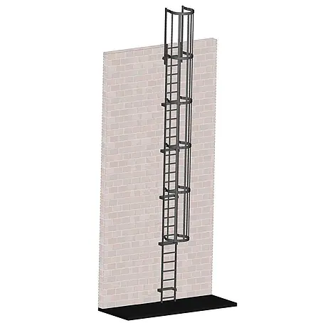 Zarges  Anlegeleiter Steigleiter an baulichen Anlagen Edelstahl V4A 7,40m SH