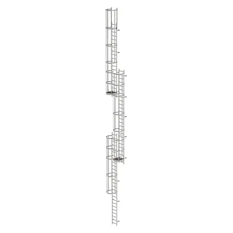 Munk  Anlegeleiter ortsfeste Steigleitern Edelstahl, 15,96m SH PG2