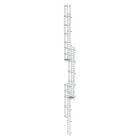 Munk  Anlegeleiter ortsfeste Steigleitern Aluminium, 16,80m SH PG2