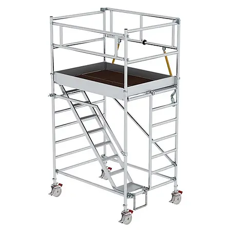 Munk  Rollgerüst Rollgerüst SG mit Schrägaufstiegen 1,35x1,80m und Sicherheitsgeländer 4,