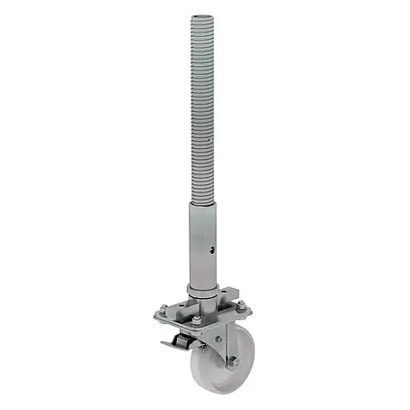 Munk  Rollgerüst Lenkrolle mit Feststellbremse und Spindel 125mm Durchmesser