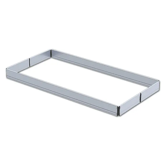Altrex Rollgerüst RS TOWER 5 Bordbrettsystem Kupplungssatz -  - Rechteckiger, modularer silbergrauer Metallrahmen für ein Hochbeet.