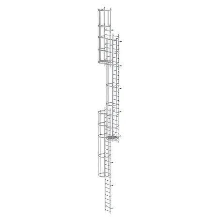 Munk  Anlegeleiter ortsfeste Steigleitern Aluminium eloxiert, 13,16m SH PG2