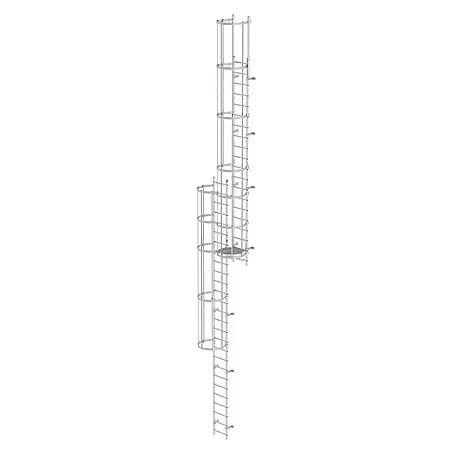 Munk  Anlegeleiter ortsfeste Steigleitern Aluminium, 10,92m SH PG2