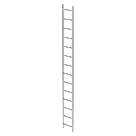 Munk  Steigleiter Schachtleiter aus Edelstahl 400mm breit 14 Sprossen 3,92m lang