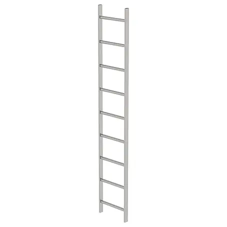 Munk  Steigleiter Schachtleiter aus Edelstahl 400mm breit 9 Sprossen 2,52m lang