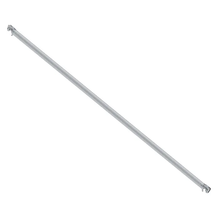 Altrex Rollgerüst RS TOWER 5 Diagonalstrebe 2,45m - unbeschichtet -  - Silberne Gerüststrebe aus Metall mit Verbindungsstücken an beiden Enden.