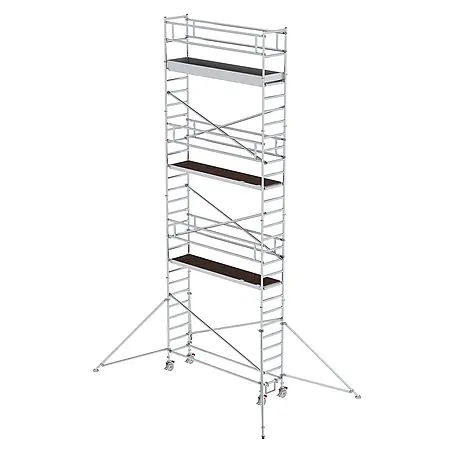Munk  Rollgerüst Aluminium-Rollgerüst mit Ausleger 3,00x0,75m Plattform 9,55m AH