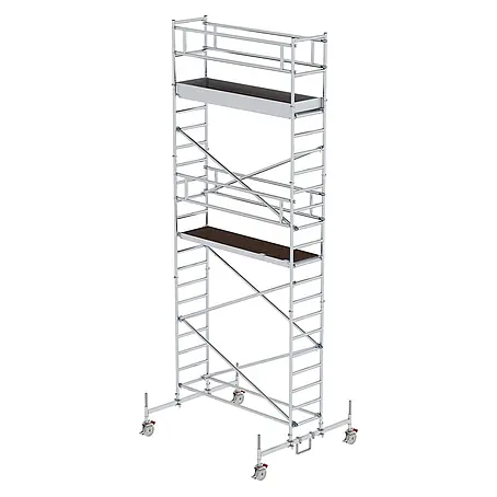 Munk  Rollgerüst Rollgerüst mit Fahrbalken 0,75x2,45m Plattform 7,45m AH