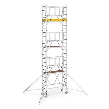Iller Leiter  Rollgerüst Klappgerüste mit Sicherheitsaufbau 0,75x1,80m | 7,65 m AH