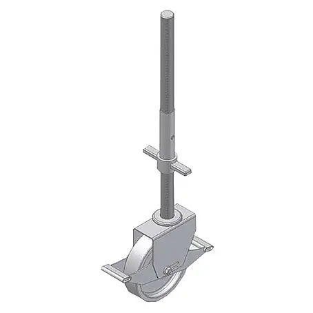 Zarges  Rollgerüst Lenkrolle mit Spindel 125mm Durchmesser