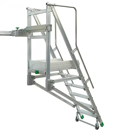 Facal  Außentreppe Binary Schiebe-Podesttreppe Aluminium S600 6 Stufen