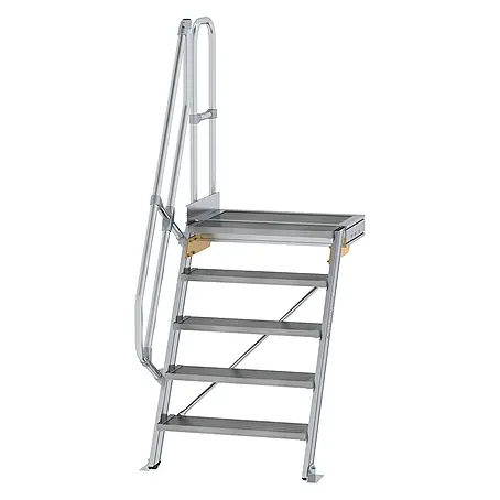 Munk  Außentreppe Treppe mit Plattform 60° inkl. einen Handlauf, 800mm Stufenbreite, 5 Stufe