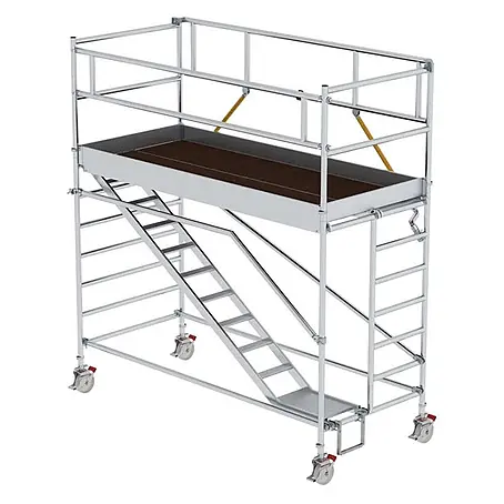 Munk  Rollgerüst Rollgerüst SG mit Schrägaufstiegen 1,35x3,00m und Sicherheitsgeländer 4,