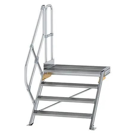 Munk  Außentreppe Treppe mit Plattform 45° inkl. einen Handlauf, 1000mm Stufenbreite, 4 Stuf