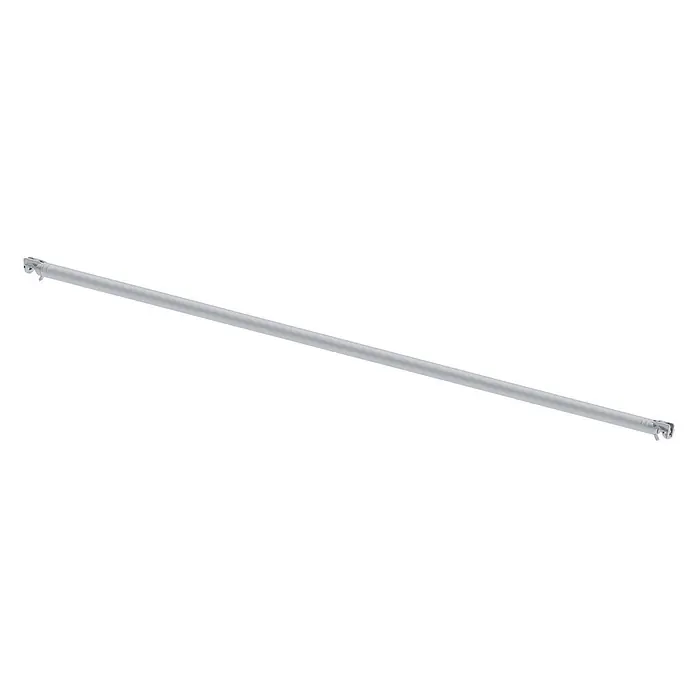 Altrex Rollgerüst MiTOWER Diagonalstrebe -  - Gerüstriegel aus silbernem Metall mit Klauenanschlüssen an beiden Enden.