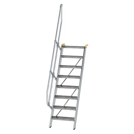 Munk  Außentreppe Treppe 60° inkl. einen Handlauf, 600mm Stufenbreite, 8 Stufen