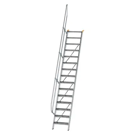 Munk  Außentreppe Treppe 60° inkl. einen Handlauf, 600mm Stufenbreite, 15 Stufen