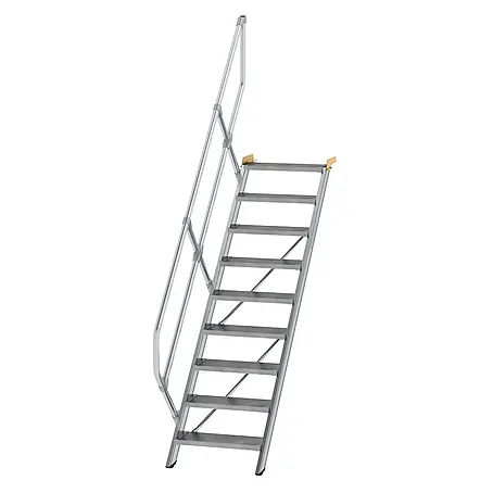 Munk  Außentreppe Treppe 45° inkl. einen Handlauf, 600mm Stufenbreite, 9 Stufen