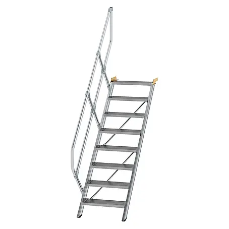 Munk  Außentreppe Treppe 45° inkl. einen Handlauf, 600mm Stufenbreite, 8 Stufen