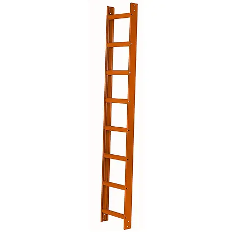 Iller Leiter  Dachleiter Aluminium Dach mit hochwertiger Pulverbeschichtung 14 Sprossen Ziegelrot