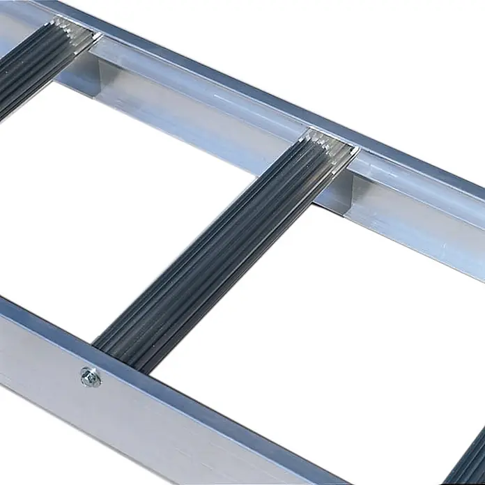 Euroline Dachleiter Premium Kaminkehrerleiter 10 Sprossen RAL7016 Anthrazit - Anzahl Tritte: 10 Stk., Aluminium - Aluminiumleiterstufen mit dunklen, geriffelten Anti-Rutsch-Sprossen.