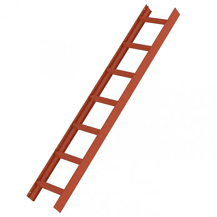 Munk Dachleiter Aluminium Dachleiter 7 Sprossen rot - Anzahl Tritte: 7 Stk., Aluminium - Rote Leiter mit mehreren rechteckigen Sprossen.
