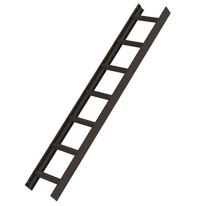 Munk Dachleiter Aluminium Dachleiter 7 Sprossen braun - Anzahl Tritte: 7 Stk., Aluminium - Dunkelbraune Metallleiter mit geriffelten Sprossen.