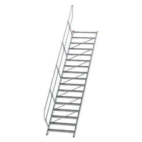 Munk  Außentreppe Treppe 45° inkl. einen Handlauf, 1000mm Stufenbreite, 17 Stufen