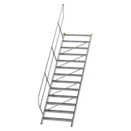 Munk  Außentreppe Treppe 45° inkl. einen Handlauf, 1000mm Stufenbreite, 13 Stufen