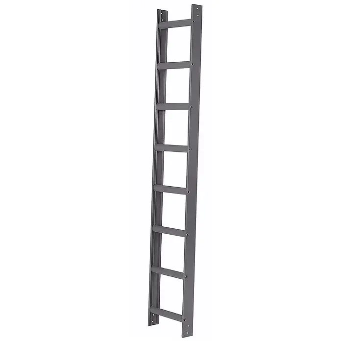 Iller Leiter Dachleiter Aluminium Dach mit hochwertiger Pulverbeschichtung 10 Sprossen Anthrazit - Anzahl Tritte: 10 Stk., Aluminium - Dunkelgraue Leiter.
