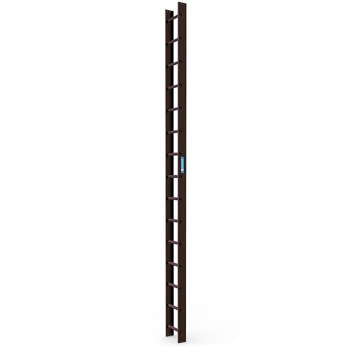 Zarges Dachleiter Dachleiter 15 Sprossen braun - Anzahl Tritte: 15 Stk., Aluminium - Braunes ZARGES-Leiterteil mit Sprossen und Befestigungspunkten.