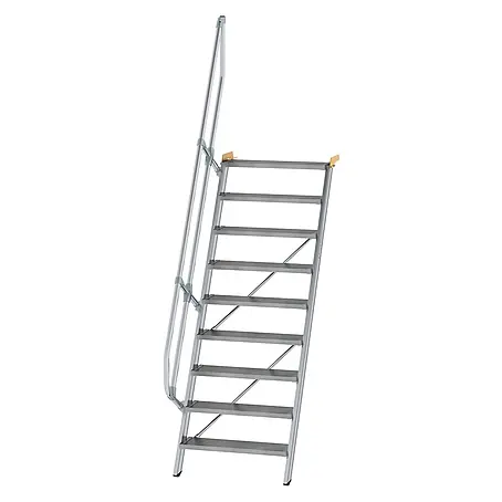 Munk  Außentreppe Treppe 60° inkl. einen Handlauf, 800mm Stufenbreite, 9 Stufen