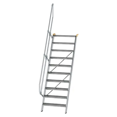 Munk  Außentreppe Treppe 60° inkl. einen Handlauf, 800mm Stufenbreite, 10 Stufen