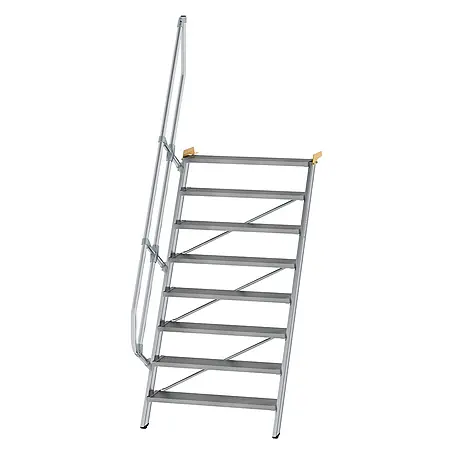 Munk  Außentreppe Treppe 60° inkl. einen Handlauf, 1000mm Stufenbreite, 8 Stufen