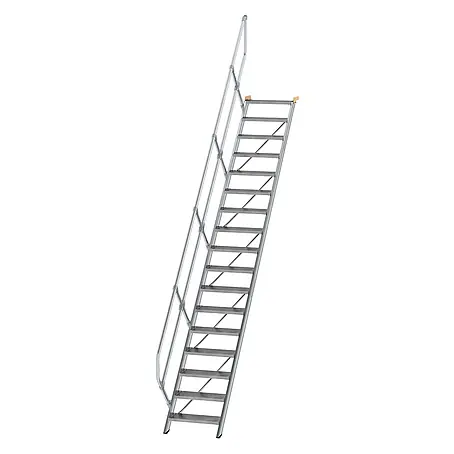 Munk  Außentreppe Treppe 45° inkl. einen Handlauf, 600mm Stufenbreite, 17 Stufen