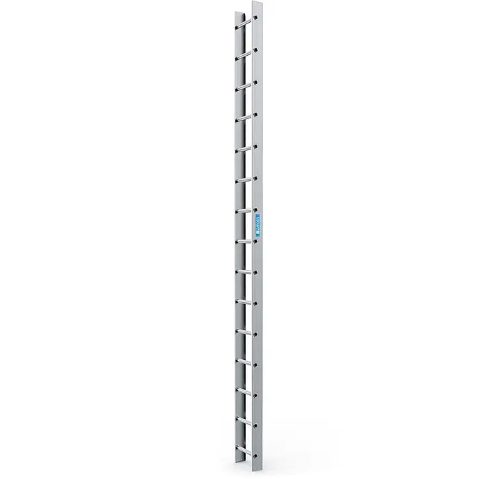 Zarges Dachleiter Dachleiter 15 Sprossen alu natur - Anzahl Tritte: 15 Stk., Aluminium - Silberne Aluminium-Steigleitersektion mit Sprossen und ZARGES-Etikett.