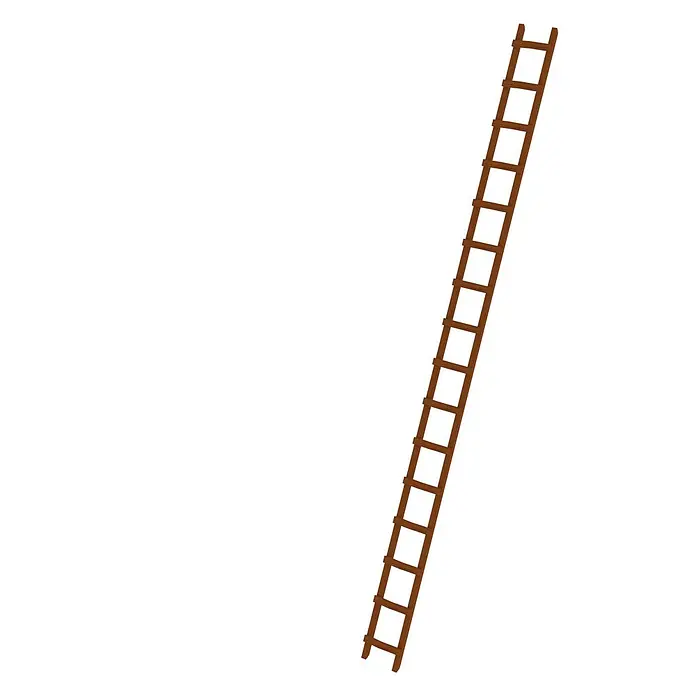 Munk Dachleiter Dachdecker Auflegeleiter aus Holz 16 Sprossen - Anzahl Tritte: 16 Stk., Holz - Braune Holzleiter.