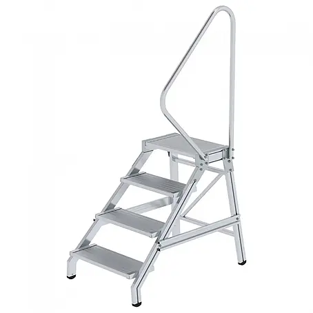 Munk  Arbeitsplattform Aluminium Montagetritt starr mit Handlauf 4 Stufen