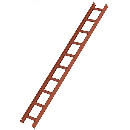 Munk  Dachleiter Aluminium Dachleiter 10 Sprossen rotbraun