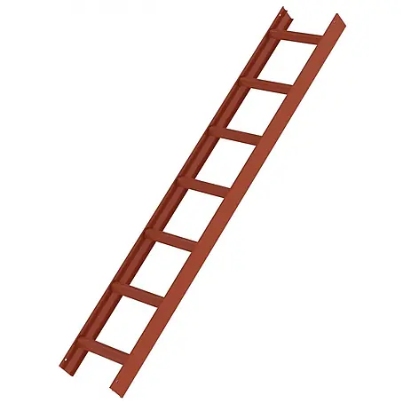Munk  Dachleiter Aluminium Dachleiter 7 Sprossen rotbraun