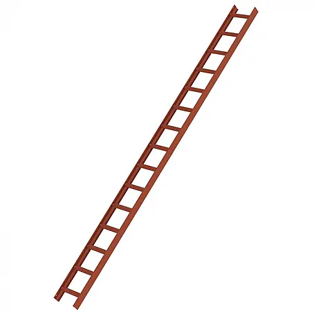Munk  Dachleiter Aluminium Dachleiter 15 Sprossen rotbraun