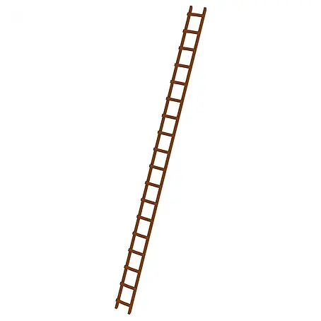 Munk  Dachleiter Dachdecker Auflegeleiter aus Holz 18 Sprossen