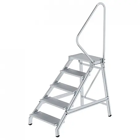 Munk  Arbeitsplattform Aluminium Montagetritt starr mit Handlauf 5 Stufen