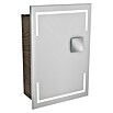 Camargue Stella LED-Spiegelschrank (B x H: 51 x 73,5 cm, Anschlag: Links, Mit eckigen Kanten, Spanplatte, Eiche Maron)